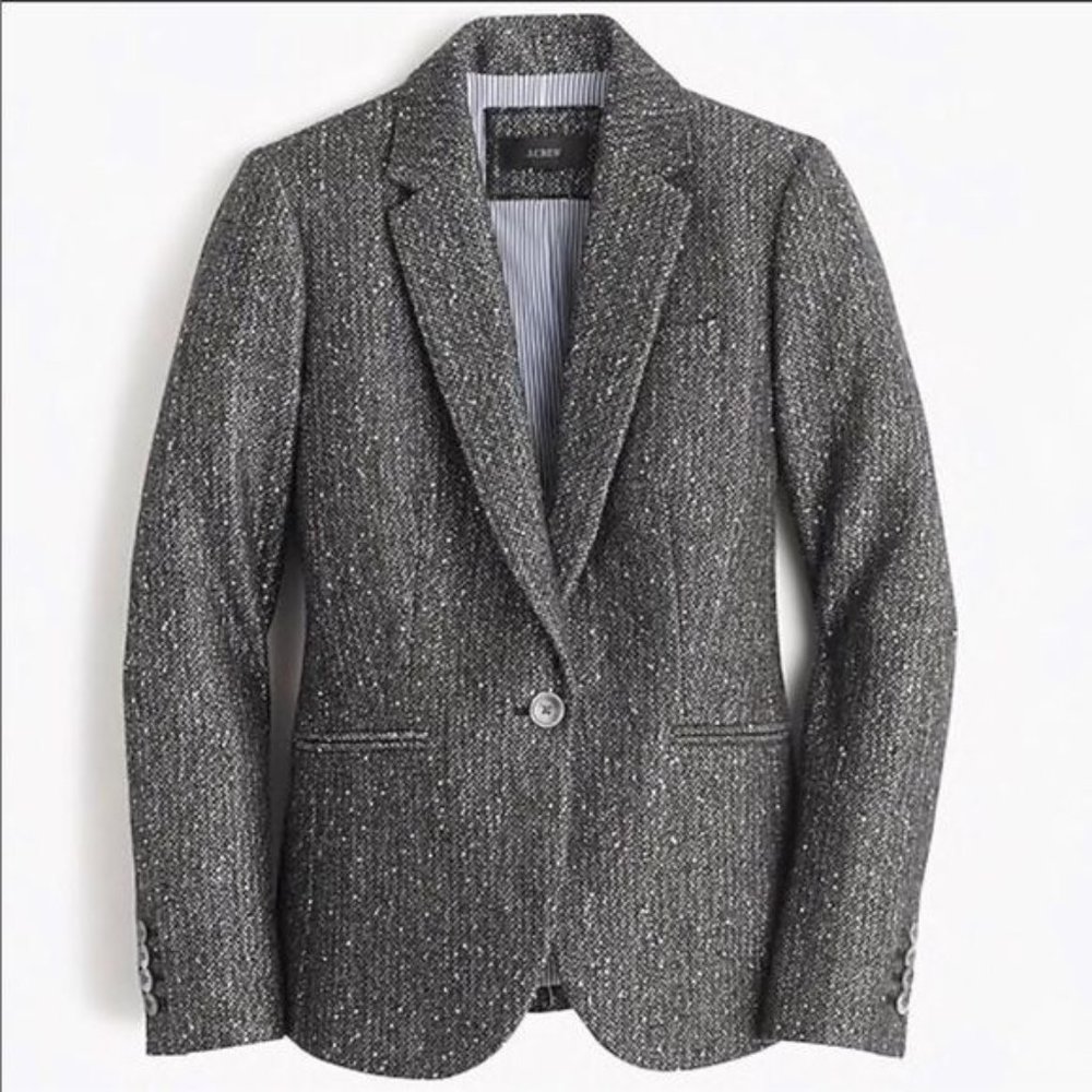 J Crew Campbell Sparkle Holiday Donegal Blazer